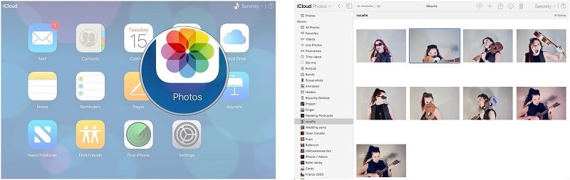 컴퓨터 없이 icloud 사진을 Android로 전송 - 2단계