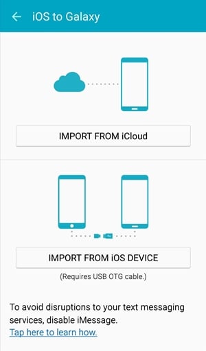 hogyan vigyük át az iPhone-t a Samsung Galaxy Note 8/S20-ra