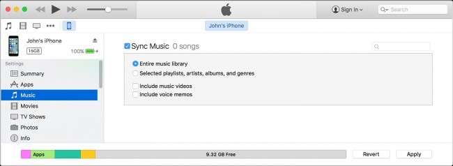 transferir música de iPad a iPhone usando iTunes - paso 4