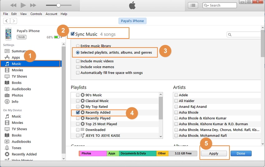 Přeneste hudbu z iPhone do iPhone pomocí iTunes-krok 3.2