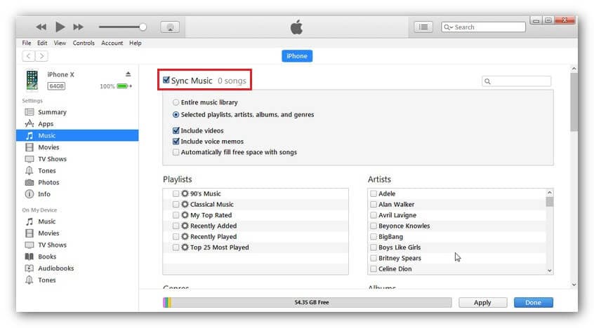 zene átvitele Macről iPhone XS (Max) készülékre – kezdje el a zenék szinkronizálását