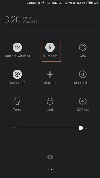 Transferir música do telefone para o computador com Bluetooth