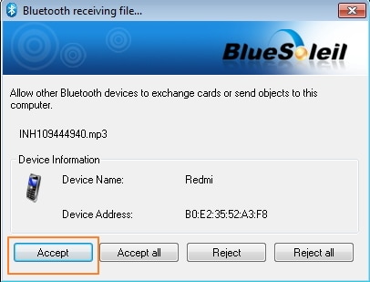 Muziek overbrengen van telefoon naar computer met Bluetooth