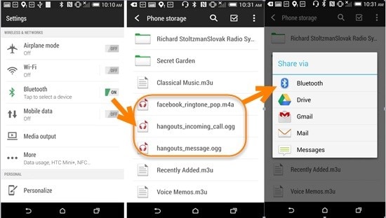 Como transferir fotos do Android para o Android por Bluetooth