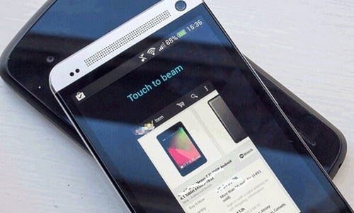 Transferir fotos de Android para Android por NFC-“Touch to beam”