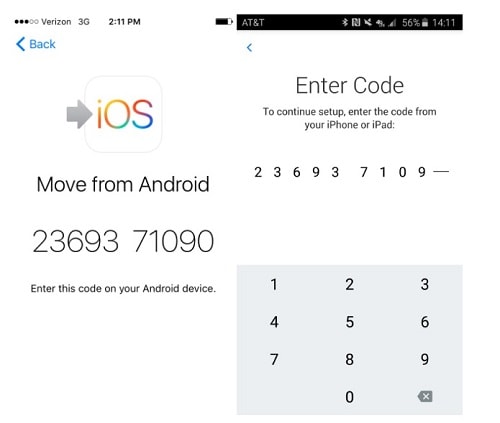 So übertragen Sie Fotos von Android auf das iPhone – geben Sie den Code ein
