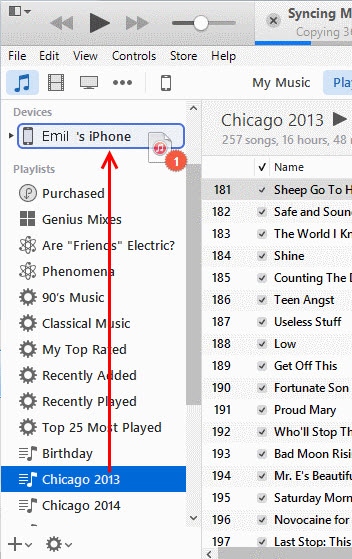 如何將播放列表從 iTunes 傳輸到 iphone-sync 到您的設備