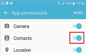 kapcsolja be a kapcsolattartási engedélyt androidon