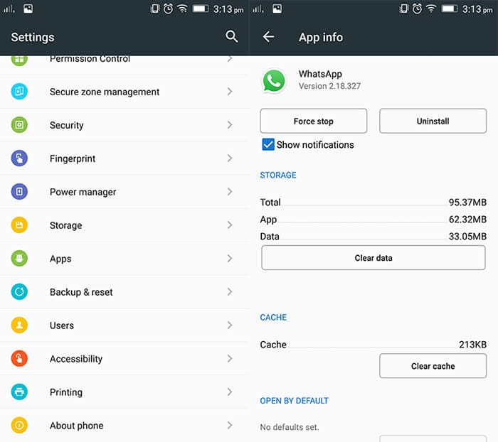 Android Manager poistaaksesi whatsapp-tilin