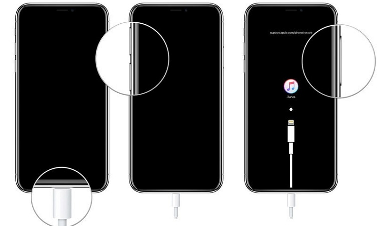 colocar iphone xs em modo de recuperação