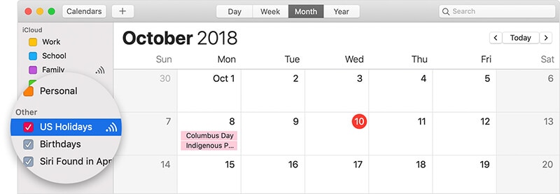从 mac 中删除订阅的日历