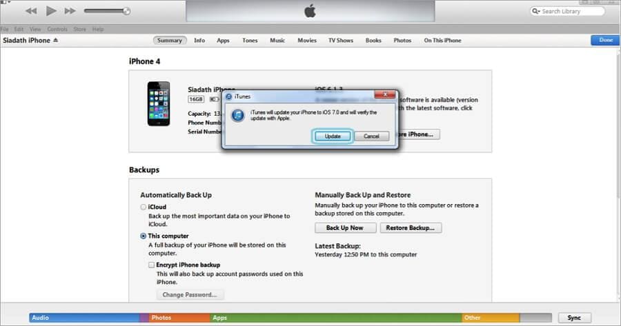 atualização do iphone da maçã
