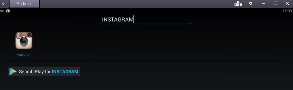 البحث عن تطبيق instagram