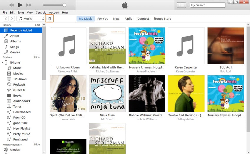Transferir MP3 a iPhone a través de iTunes