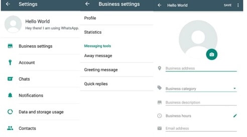 WhatsApp-Business-Einstellung