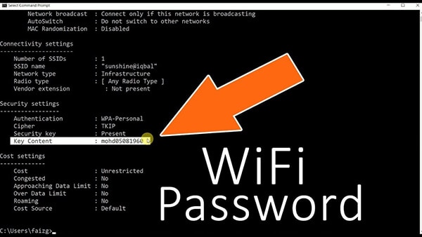 Wi-Fiパスワードキー
