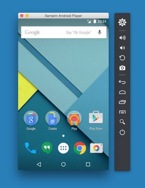 uruchamiaj aplikacje na Androida na Macu: Xamarin Android Player