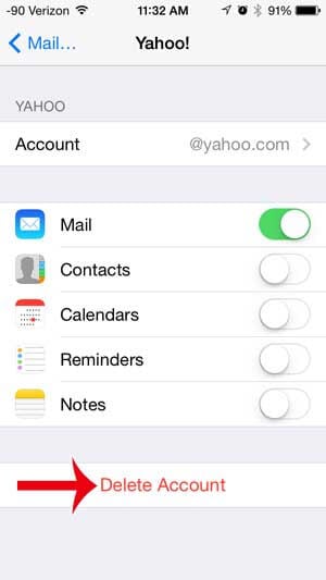 el correo de yahoo no funciona en iphone