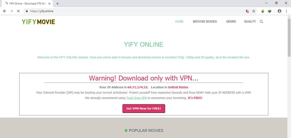 kickasstorrents 网站 - yify