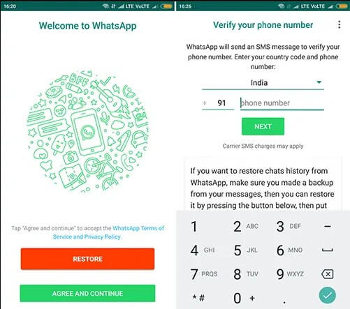 قم بإعداد yowhatsapp